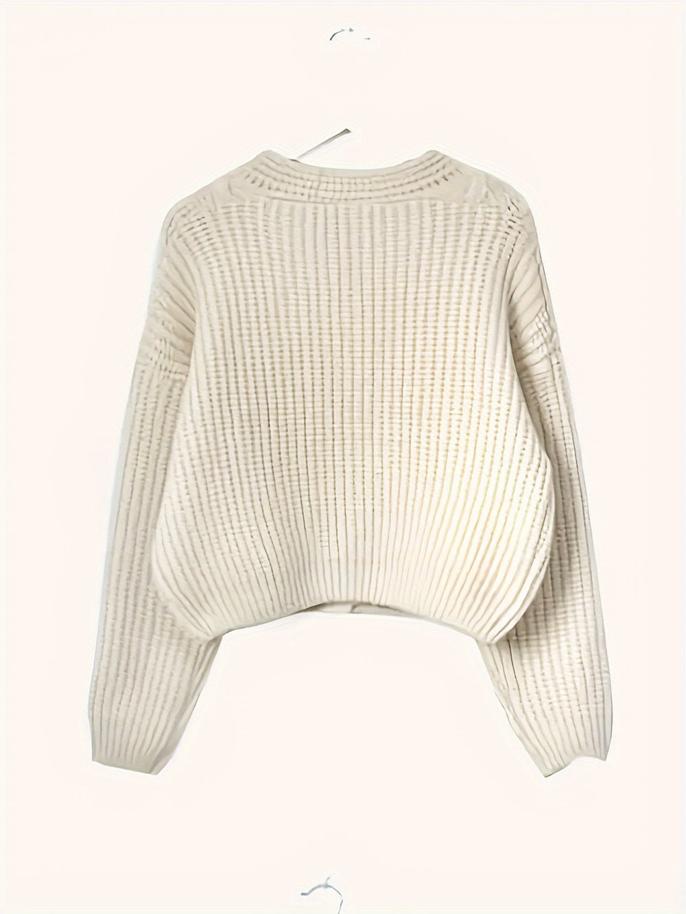 Chunky Cable Knit Cropped Cardigan with Button Front