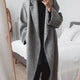 Classic Tailored Longline Overcoat in Soft Cotton Blend