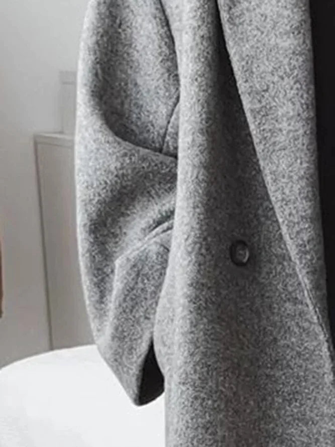 Classic Tailored Longline Overcoat in Soft Cotton Blend