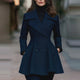 Double-Breasted Peplum Blazer with Notched Lapels