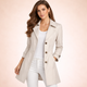 Fitted Single-Breasted A-Line Trench Coat with Statement Buttons