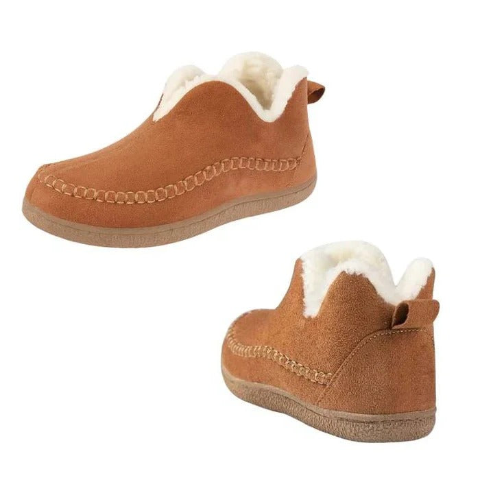 Fleece-Lined Winter Comfort Shoes with Orthopedic Footbed and Anti-Slip Sole