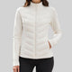 High-Neck Chevron Quilted Jacket with Full Zip and Raglan Sleeves