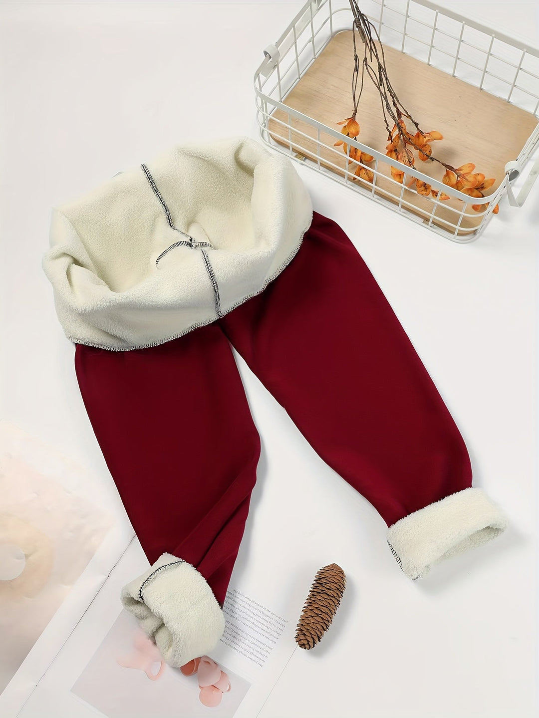 High-Waist Plush-Lined Winter Leggings