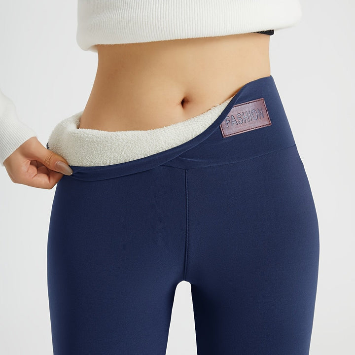 High-Waist Plush-Lined Winter Leggings