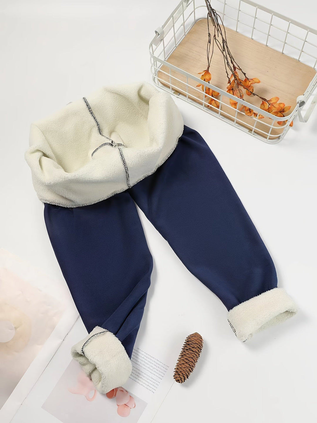 High-Waist Plush-Lined Winter Leggings