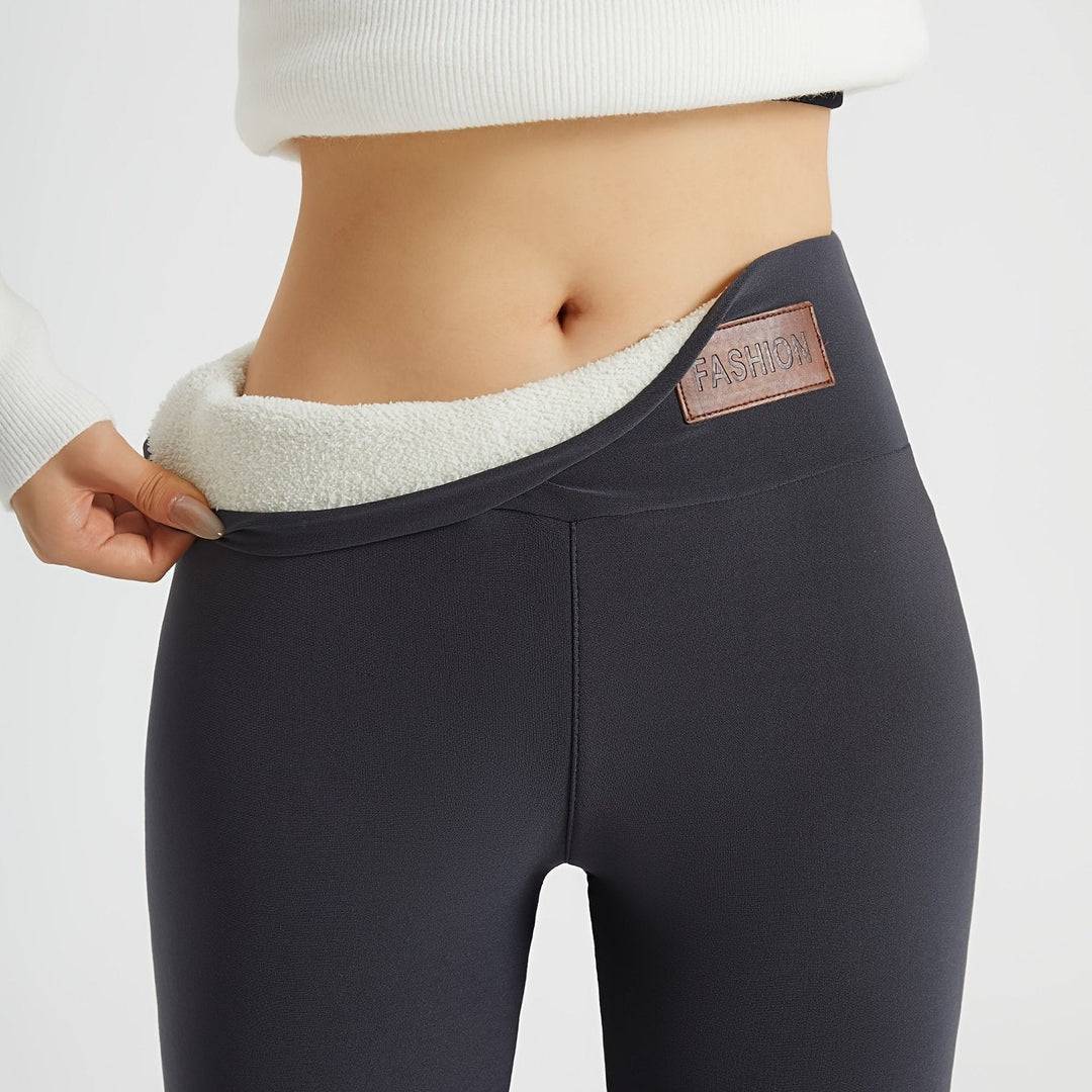 High-Waist Plush-Lined Winter Leggings