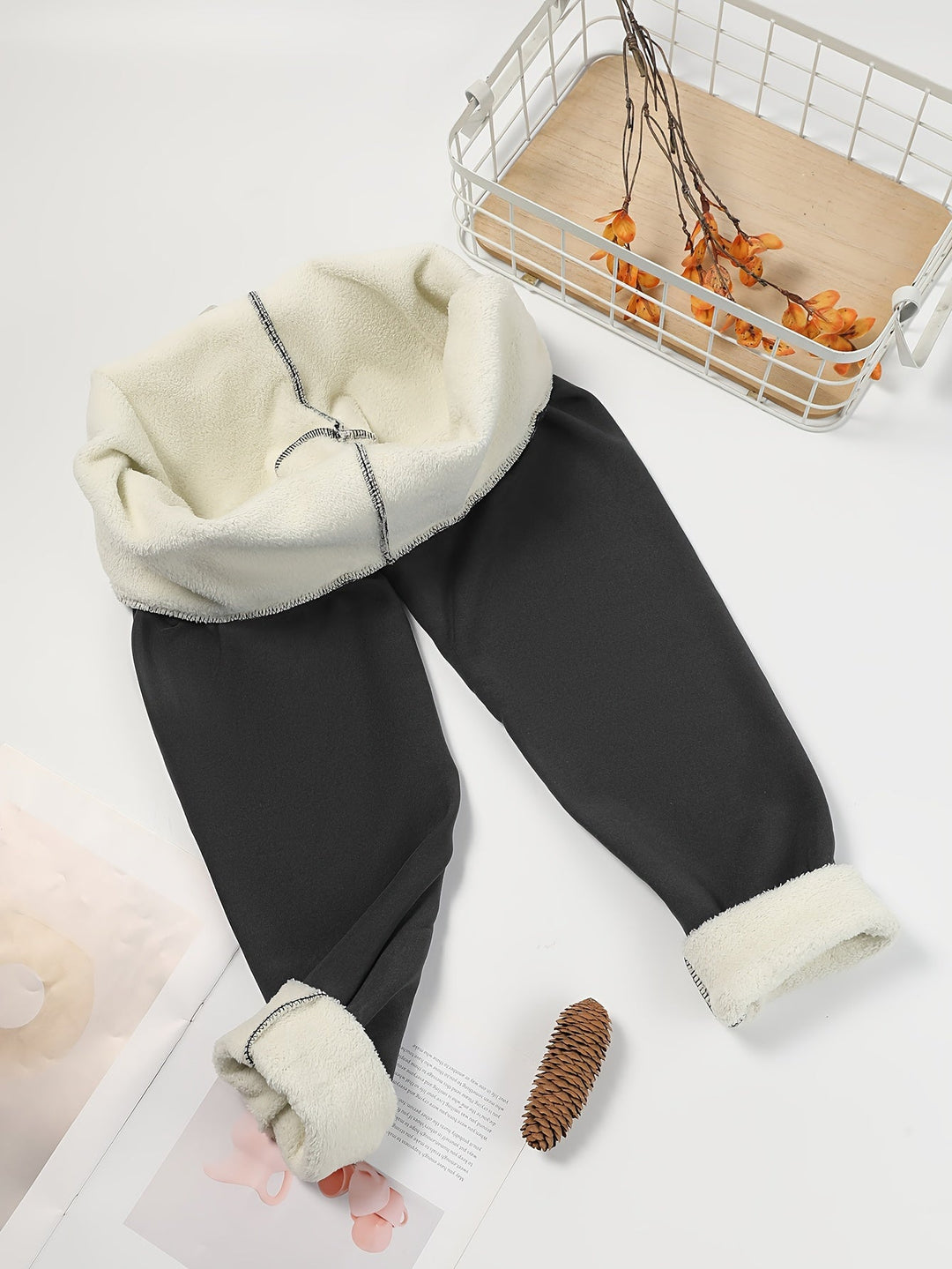 High-Waist Plush-Lined Winter Leggings