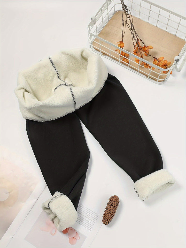 High-Waist Plush-Lined Winter Leggings