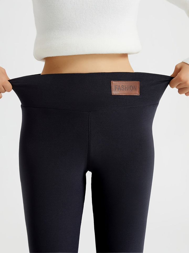 High-Waist Plush-Lined Winter Leggings