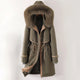 Hooded Parka with Faux Fur Trim and Drawstring Waist