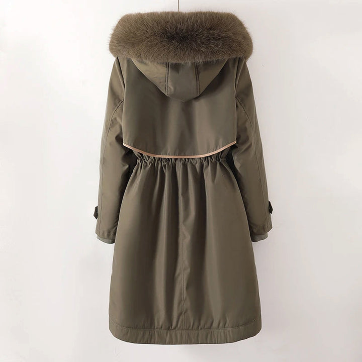 Hooded Parka with Faux Fur Trim and Drawstring Waist - Marl &amp; Mere