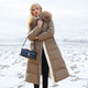 Loose-Fit Winter Parka with Fur-Trimmed Hood and Water-Repellent Finish