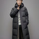 Men's Long Hooded Puffer Coat with Windproof Shell