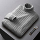 Men's Cable Knit Turtleneck Jumper