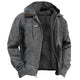 Men's Fleece-Lined Puffer Jacket with Detachable Hood