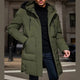 Men's Heavyweight Winter Parka with Detachable Faux Fur Hood