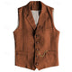 Men's Herringbone Tailored Waistcoat with Notch Lapels