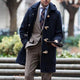 Men's Hooded Duffle Overcoat with Toggle Fastening