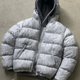 Men's Hooded Puffer Jacket with Glossy Quilted Finish