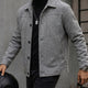 Men's Textured Button-Front Shirt Jacket with Patch Pockets