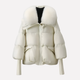 Quilted Puffer Jacket with Detachable Faux Fur Collar