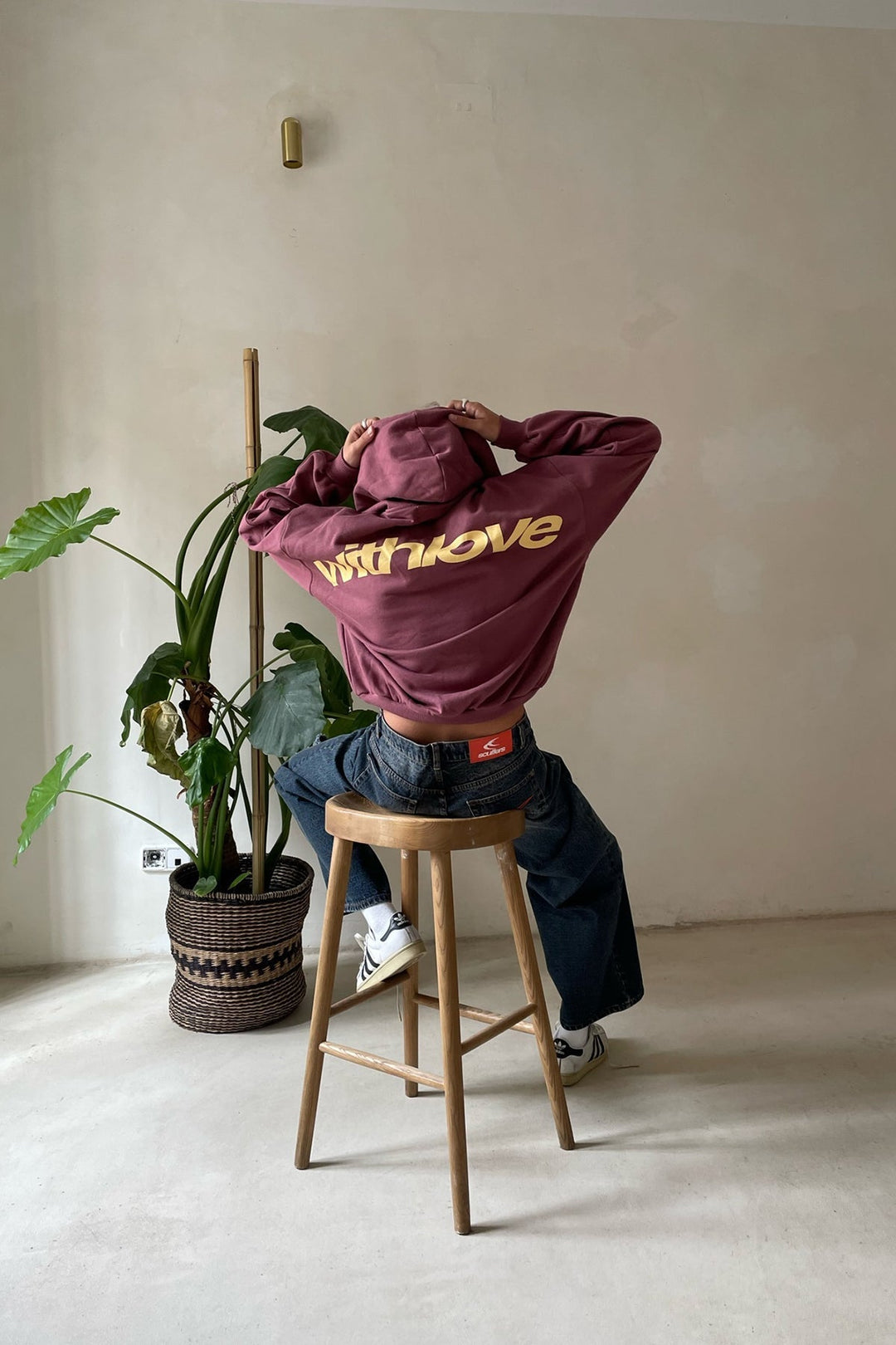 Relaxed Cotton-Blend Hoodie with Back Print