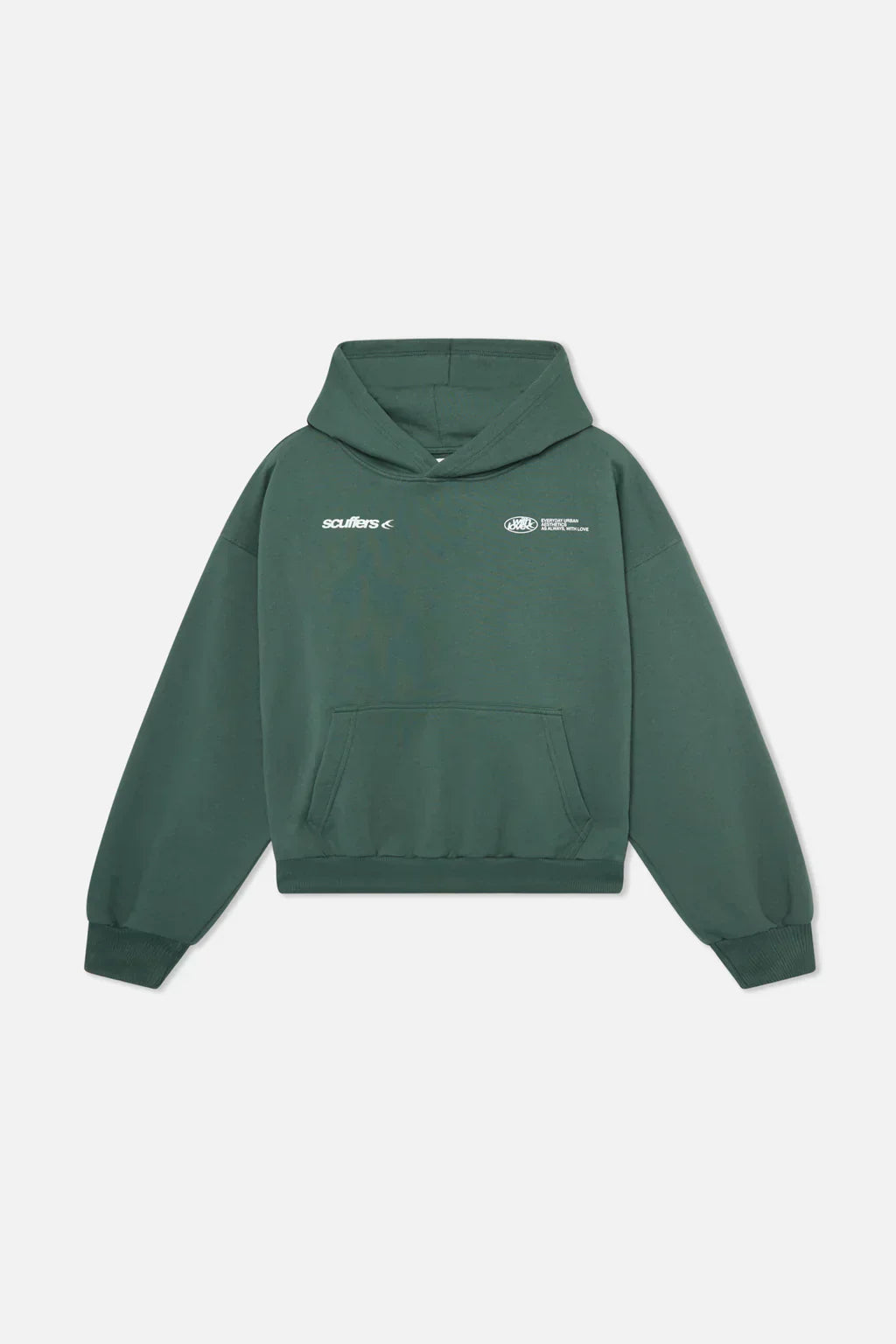 Relaxed Cotton-Blend Hoodie with Back Print