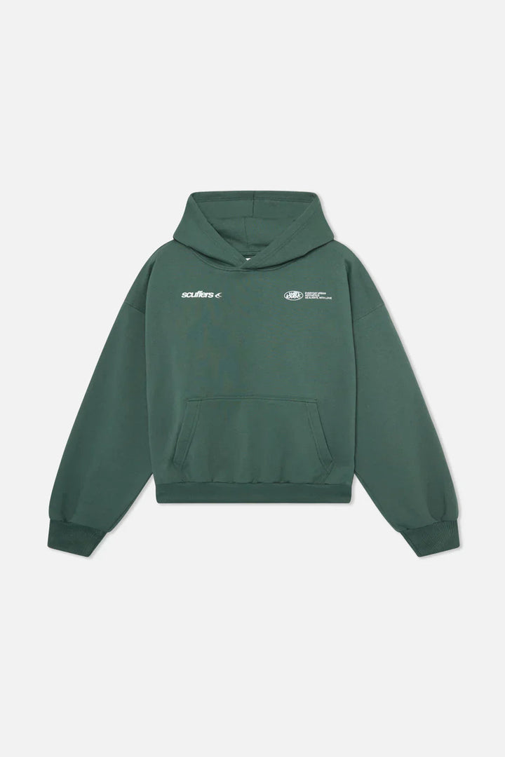 Relaxed Cotton-Blend Hoodie with Back Print
