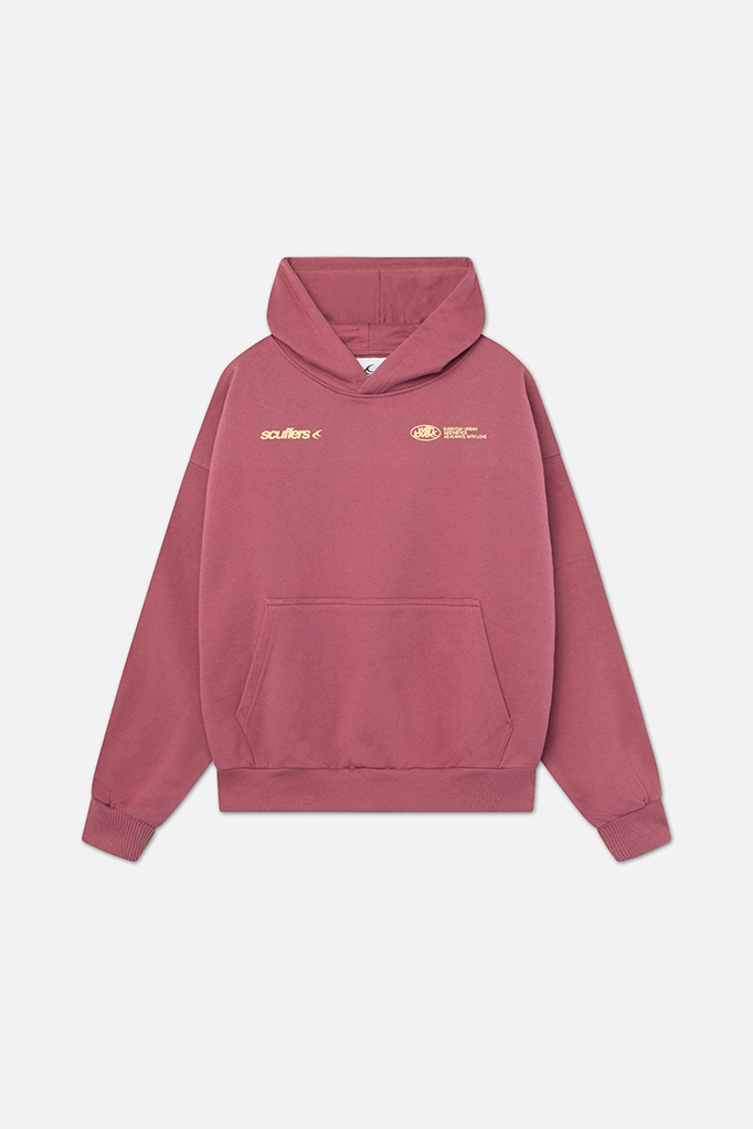 Relaxed Cotton-Blend Hoodie with Back Print - Marl &amp; Mere