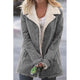 Sherpa-Lined Coat with Turndown Collar and Button Front