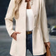 Stand Collar Tailored Coat with Button Front and Side Pockets