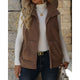 Textured Teddy Zip Gilet with Collar and Pockets