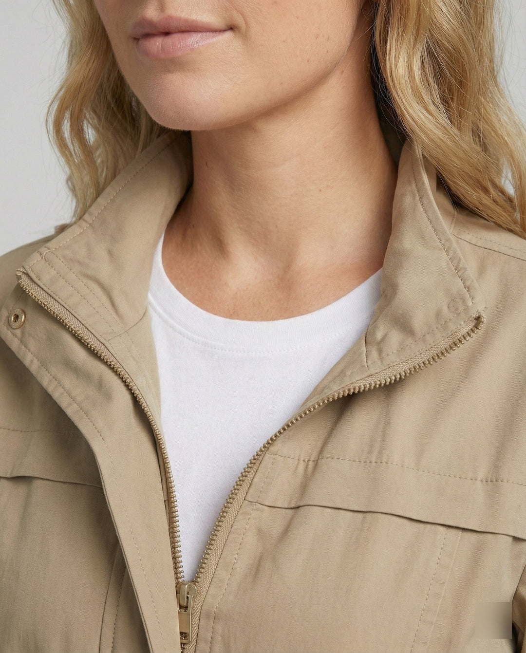 Utility Jacket with Adjustable Drawstring Waist and Large Flap Pockets - Marl &amp; Mere