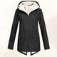 Waterproof Hooded Parka with Plush Fur Lining and Flap Pockets