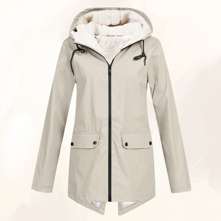 Waterproof Hooded Parka with Plush Fur Lining and Flap Pockets - Marl &amp; Mere